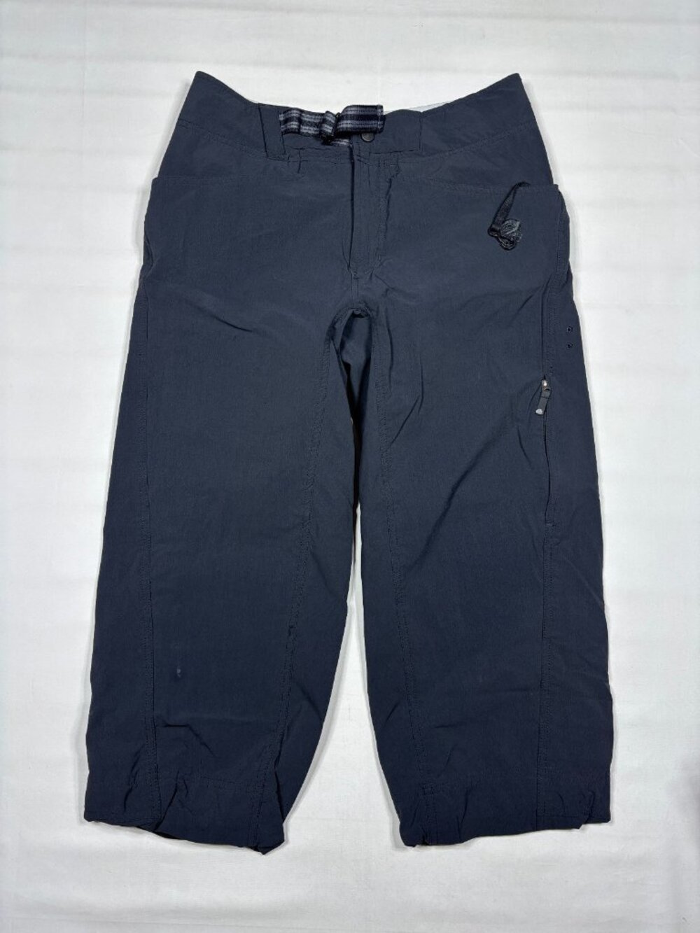 Mountain Hardwear OM3416 Mens Small Grey Nylon Stretch Hiking Pants Capris